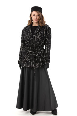 Кардиган NIKVA н1006-1 черная геометрия