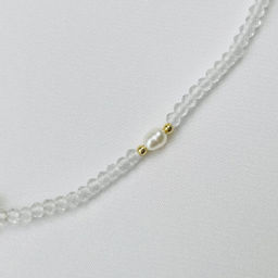 Бусы-Чокер из Горного хрусталя и Жемчуга с перламутровой подвеской - Радуга самоцветов фото 3