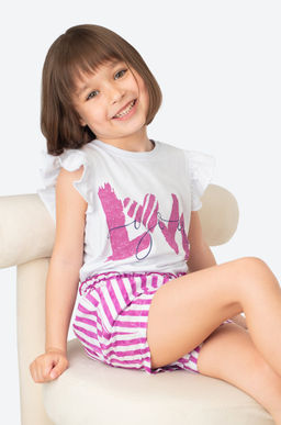 Летний хлопковый костюм с лайкрой для девочки Bonito  фото 23