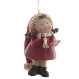 Фигурка декоративная подвесная "Девочка", L5 W5 H10 см, 2в.