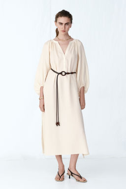Vestido oversize con cintur?n de anudar - H&m фото 3