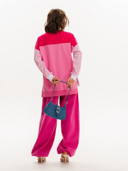 Свитшот с хлопковыми рукавами в полоску 90.2.1 - Sahar art lab фото 7