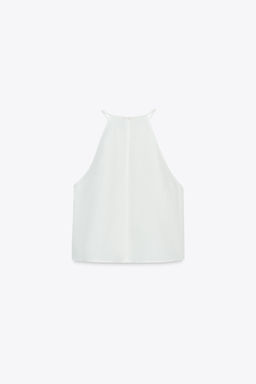 HALTER TOP WITH CROCHET DETAIL - Zara фото 11