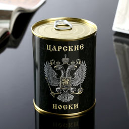 Носки мужские в банке Царские, подарочные, чёрные, 43-45 р-р