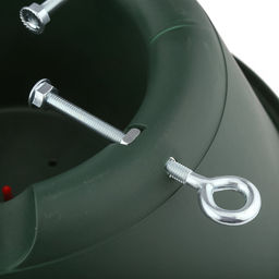 Подставка для новогодней елки "Финская" макс. высота дерева 2м, размер ствола 4-15см, чаша для воды 2л, д7-37,5см, h14см, вес 0,73кг, пластик, крепеж металл, цвет зеленый (Китай)