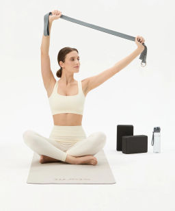 Ремень для йоги STARFIT YB-100 240 см, темно-серый фото 5