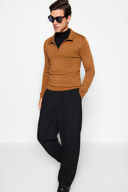 Camel Slim Fit Polo Yaka Triko Kazak TMNAW24KZ00076 - Trendyolmilla фото 2