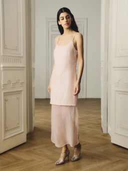 Двуслойное платье миди с пайетками / Zarina