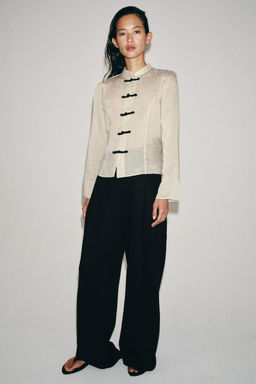 CAMISA RAYAS ALAMARES ZW COLLECTION / Crudo / Negro