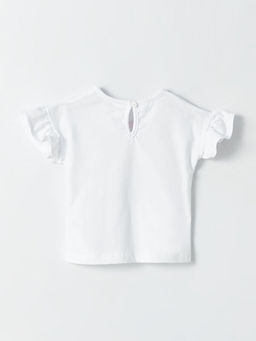 Bisiklet Yaka K?sa Kollu Minnie Mouse Bask?l? K?z Bebek Ti??rt ve ?ort 2li Tak?m - Waikiki фото 3