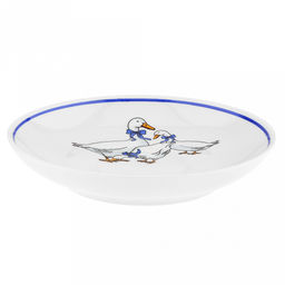 Чашка чайная фарфоровая Гуси 210мл, д8,5см, h6см, форма Янтарь, с блюдцем д14см, отводка краской (Россия) - Домашняя мода фото 6