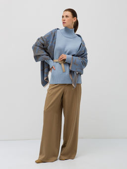 В составе шерсть и кашемир! теплый двусторонний палантин - Tantino фото 6