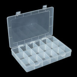 Контейнер для рыболовных мелочей К-63, пластмасса, прозрачный, 27.2 х 18 х 4.1 см - Simaland фото 2
