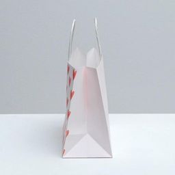 Пакет подарочный крафтовый Просто люблю, 25 22 12 см - Дарите счастье фото 3