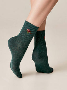 Цена за 2 пары. Носки с рисунком БРЕСТСКИЕ НОСКИ ЖЕНСКИЕ 1155 CLASSIC (средней длины с люрексом)