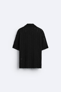 CROCHET KNIT POLO SHIRT - Zara фото 7