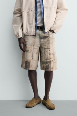BERMUDA BAGGY FIT ESTAMPADO ABSTRACTO / Multicolor - Zara фото 2