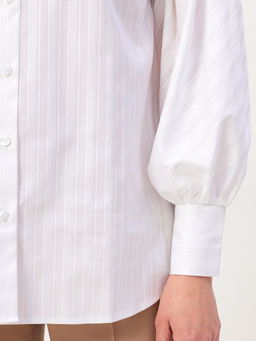 Блузка женская дл. рук. KATHARINA KROSS KK-B-006P-белый.ш/полоска  фото 4