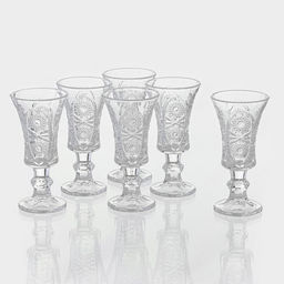 Рюмки Доляна «Ледяная звезда», 40 мл, 10.5×5 см, набор 6 шт., стекло, прозрачные