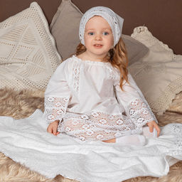 Крестильный набор с пеленкой и косынкой "Екатерина"