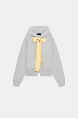 CHAQUETA PUNTO CAPUCHA LAZO / Gris vigor? - Zara фото 4