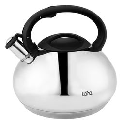 LR00-96 Чайник индукционное капсулированное дно, свисток с кнопоч. механизм. черн ручка /LARA/