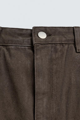 TAPERED WIDE-LEG JEANS - Zara фото 9