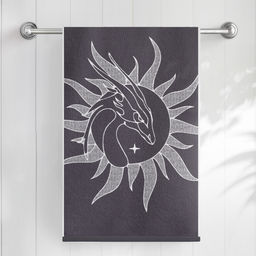 Полотенце Самойловский Текстиль МХ42 70/140 Дракон (вид 2) Серый/белый 00