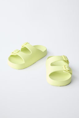 SANDALIA HEBILLAS ENGOMADA / Verde - Zara фото 3