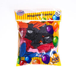 Воздушные шары латексные 12" «С днём рождения», 100 шт., МИКС