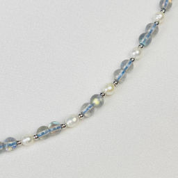 Колье из Лабрадора и Жемчуга