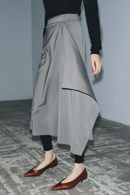 ASYMMETRIC WOOL SKIRT W COLLECTION - Zara фото 3