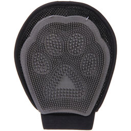 Варежка для мытья и вычесывания животных "ПРЕМИУМ - МОЙ БРО", цвет серый/черный, 18.5*23см (лейбл)