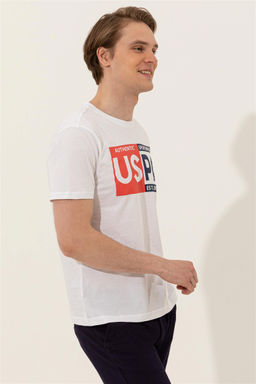 Мужская белая футболка с круглым вырезом Неожиданная скидка в корзине - U.s. polo assn фото 3