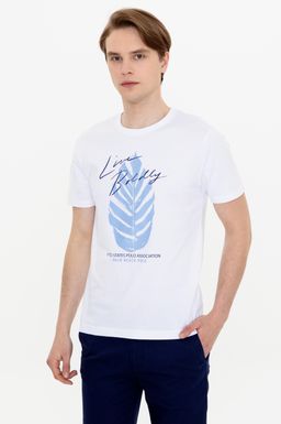 U. S. Polo Assn Мужская белая футболка с круглым вырезом - U.s. polo assn фото 4