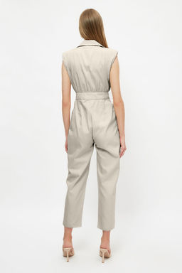 Tas Gomlek Yaka Kolsuz Gabardin Dokuma Tulum TWOSS21TU0233