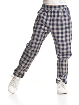 Брюки для девочки в клетку UD 7146 клетка - Mini maxi фото 2
