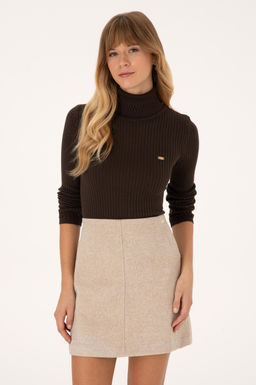 Kad_n Koyu Kahverengi Kazak - U.s. polo assn фото 3