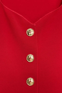 TOP PEPLUM BOTONES / Rojo - Zara фото 16