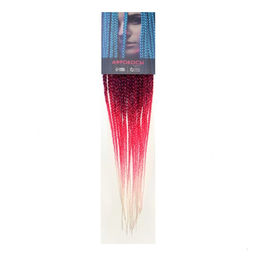 SIM-BRAIDS Афрокосы, 60 см, 18 прядей (CE), цвет фиолетовый/розовый/белый(#FR-25) - Queen fair фото 5