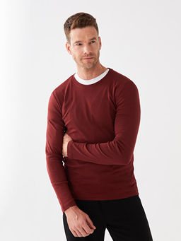 Bisiklet Yaka Uzun Kollu Erkek Sweatshirt