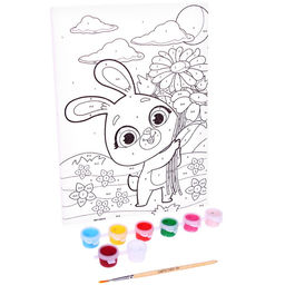 Картина по номерам Зая с цветами, 21 15 см - Школа талантов фото 3