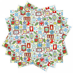 "Новогоднее настроение" Комплект столовый 4пр: салфетка сервировочная 45х45см, хлопок "Премиум" 186г/м2, "Домашняя мода" (Россия)