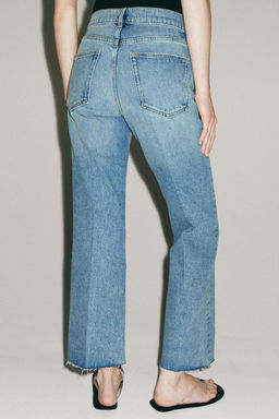JEANS ZW COLLECTION CROPPED FLARE TIRO MEDIO / Azul lavado - Zara фото 3