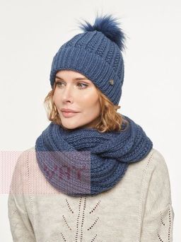 Комплект (шапка, снуд) 202-8704. 023 джинс