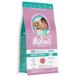 MOLINA, Сухой корм с инд и телятиной для щенков и молодых собак средних и крупных пород, 2кг,1060857