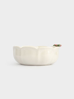 Салатник, 16х6 см, 690 мл, керамика, молочный, Цветок, Gentle flower - Anna lafarg фото 2