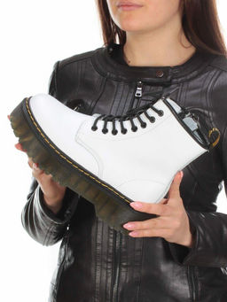 01-B6020-2 WHITE Ботинки демисезонные женские (натуральная кожа) - Фабричный китай фото 2