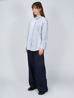 Рубашка полоса OD-918-1 серо-голубая - Tantino фото 4