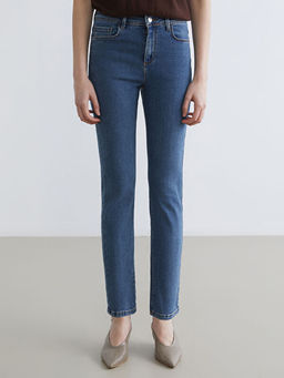 Y?ksek Bel Slim Fit Kad?n Jean Pantolon